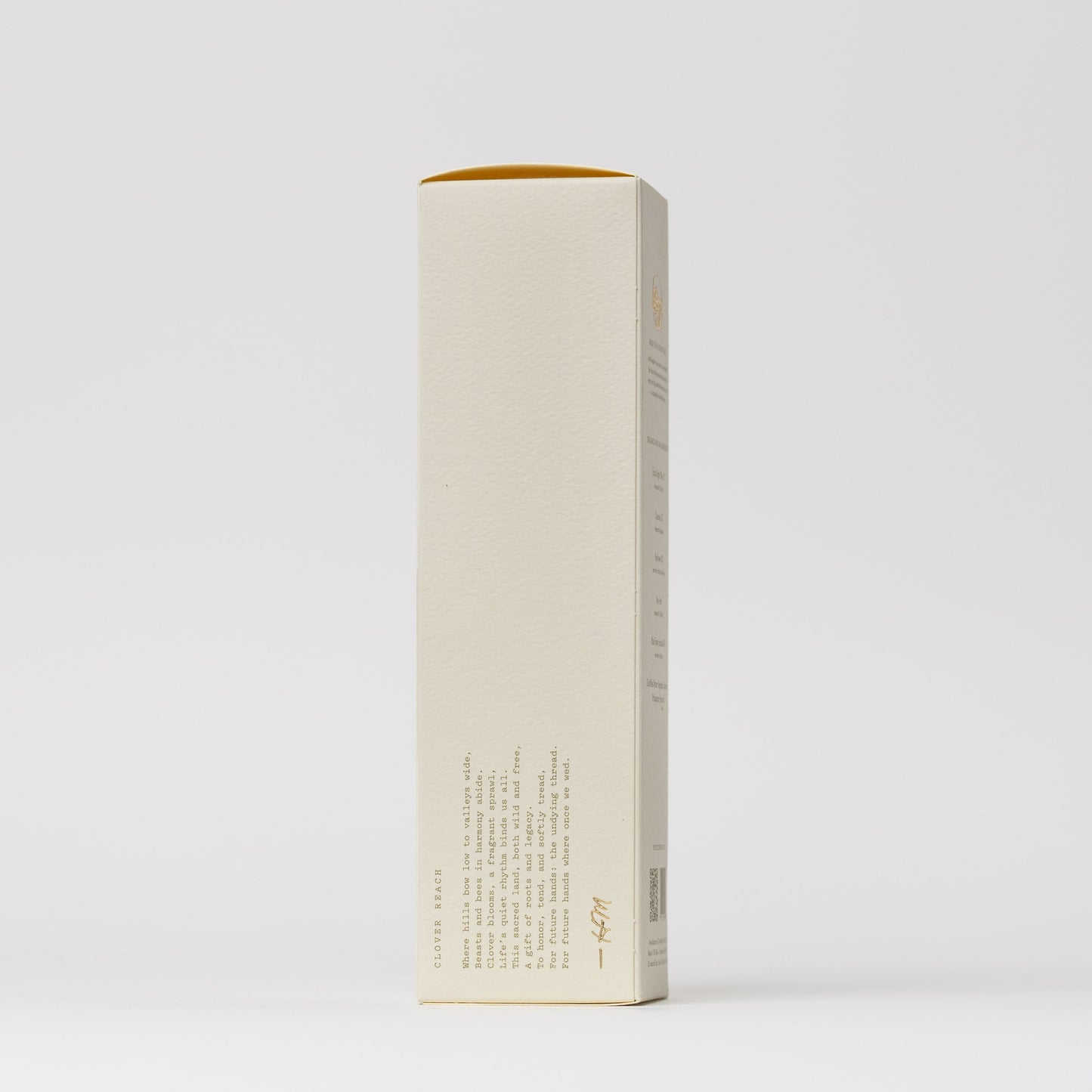 A tall, rectangular cream-colored box of My Neighbor’s Tallow Blue Tansy Hand Wash stands upright against a plain white background, featuring minimal design and small printed text near the bottom left corner.
